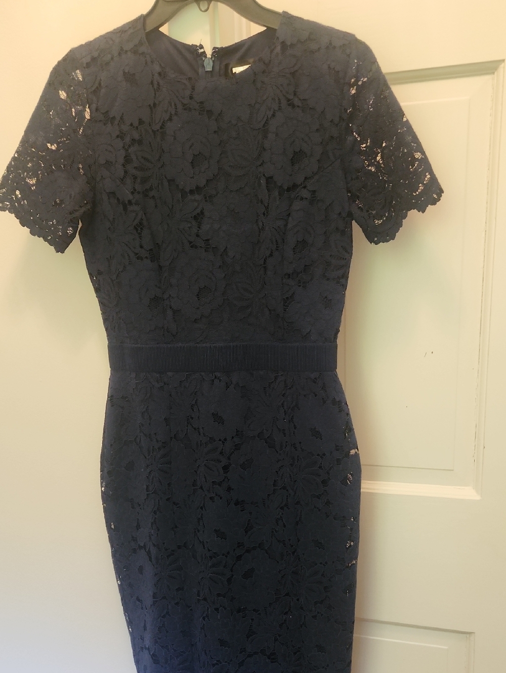 Women's Navy Lace Sheath Dress by ALEXIA ADVOR